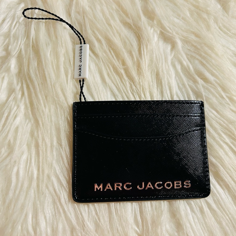 Marc Jacobs Glossy Black Card Case NWT